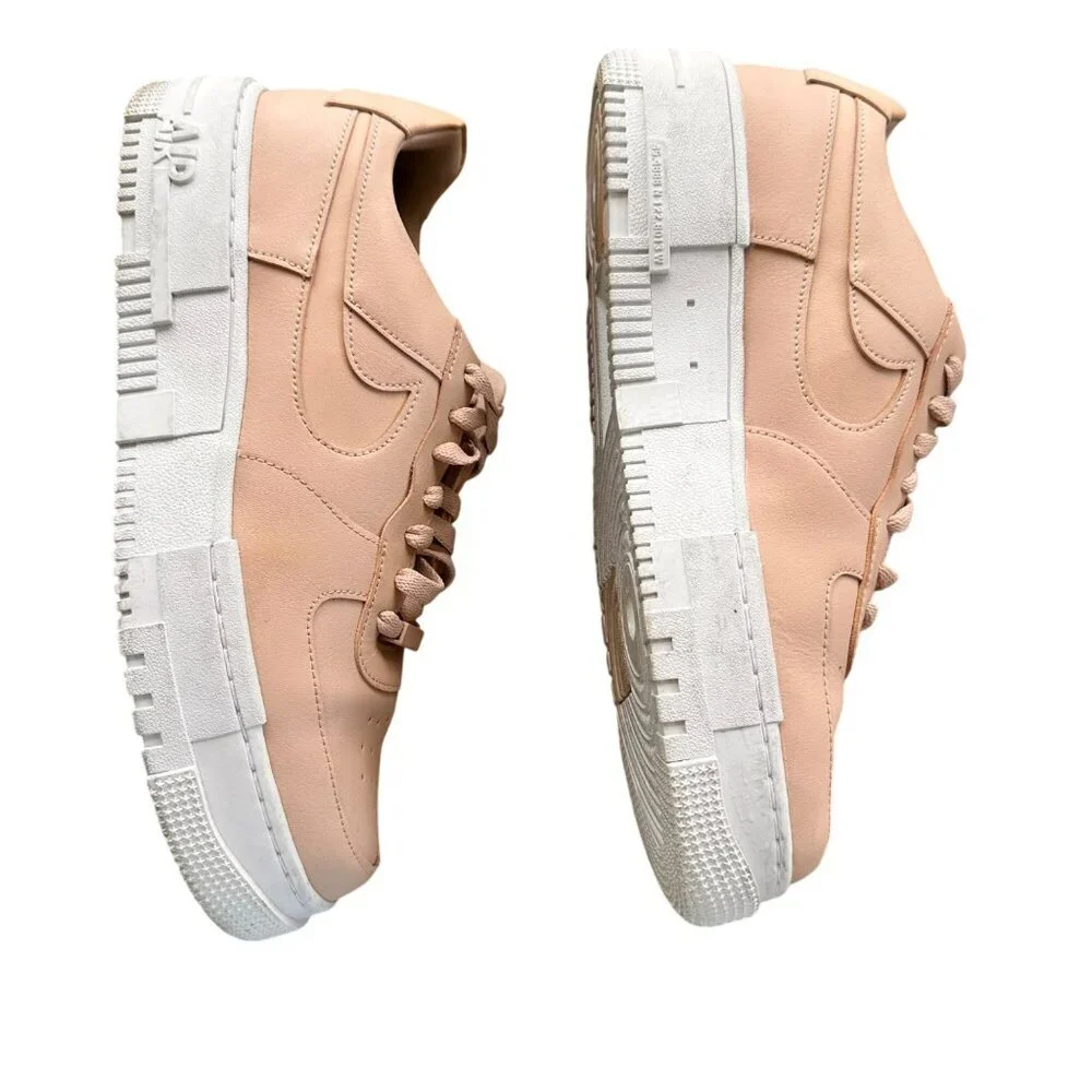 Nike Air Force 1 Pixel Athletic Lace Up Shoe‎ Womens Size 12 Pink White